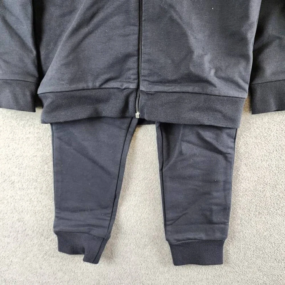 Moncler Cotton Blend Full Zip Sweatshirt & Sweatpants Set Boys 3A Navy L/S